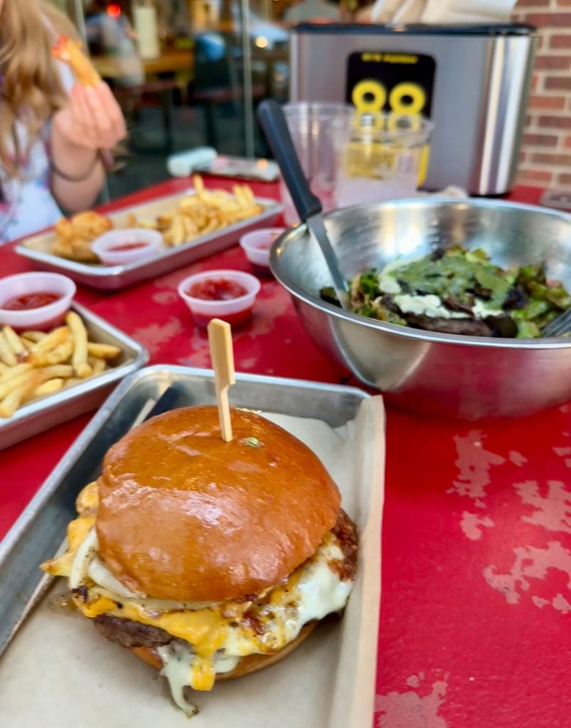 Burger at Hopdoddy Burger Bar on McKinney in Dallas Texas