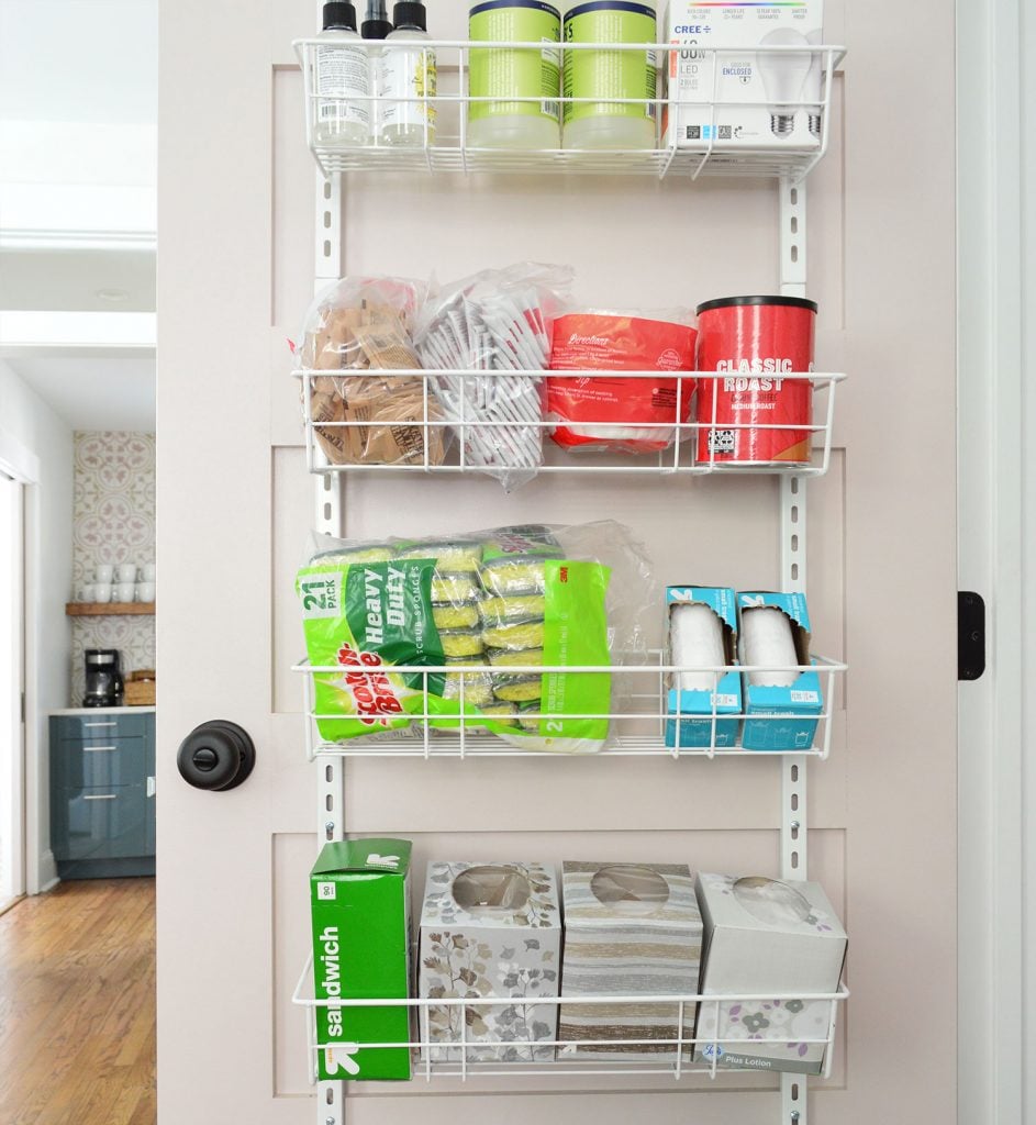 Duplex Owners Closet Back of Door Organization