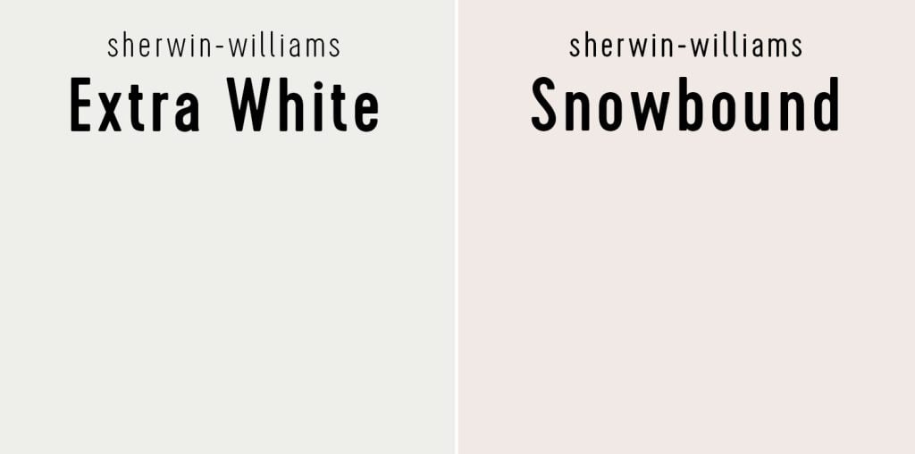 Sherwin Williams Extra White vs Sherwin Williams Snowbound