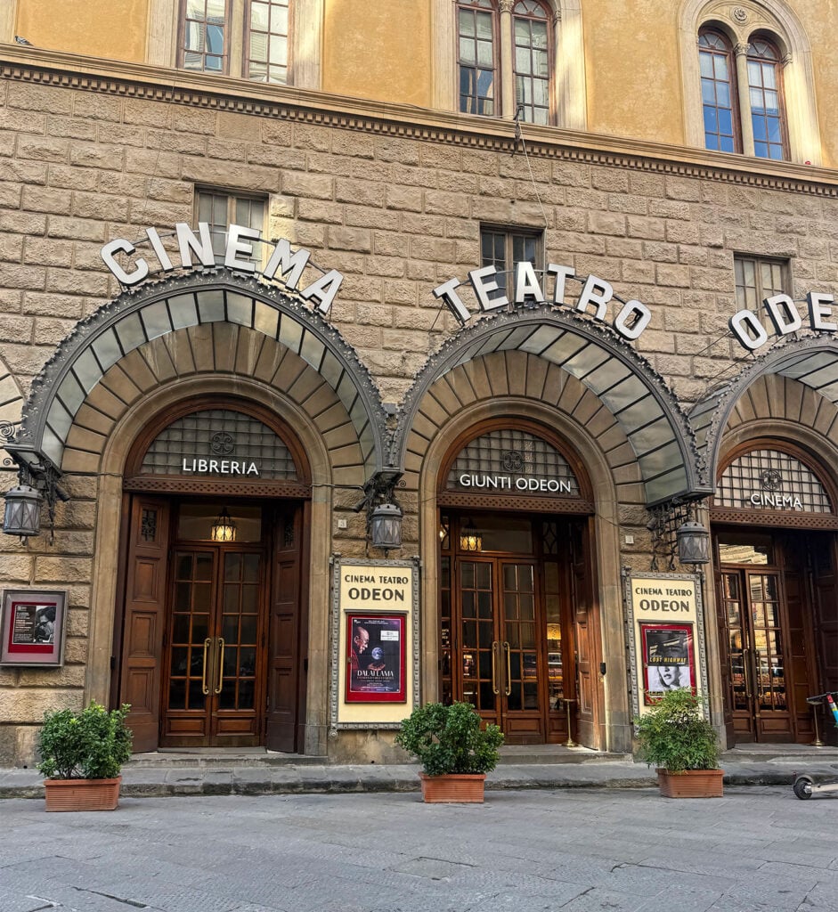 Exterior of Cinema Giunti Odeon in Florence Italy