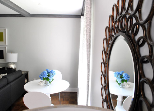 Hydrangeas In Mirror