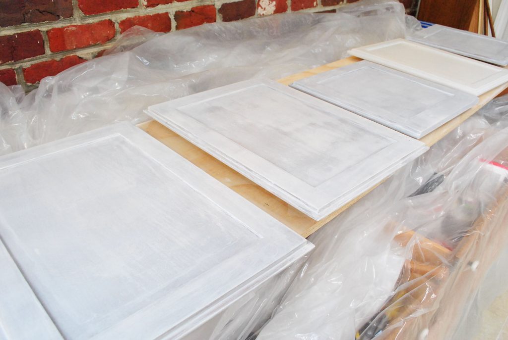 Cabinet Door Fronts Coated With Primer