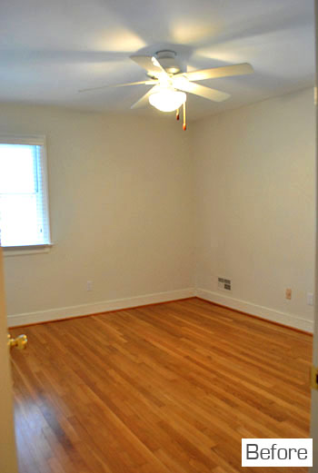 Before Photo Of Guest Bedroom With Plain White Walls